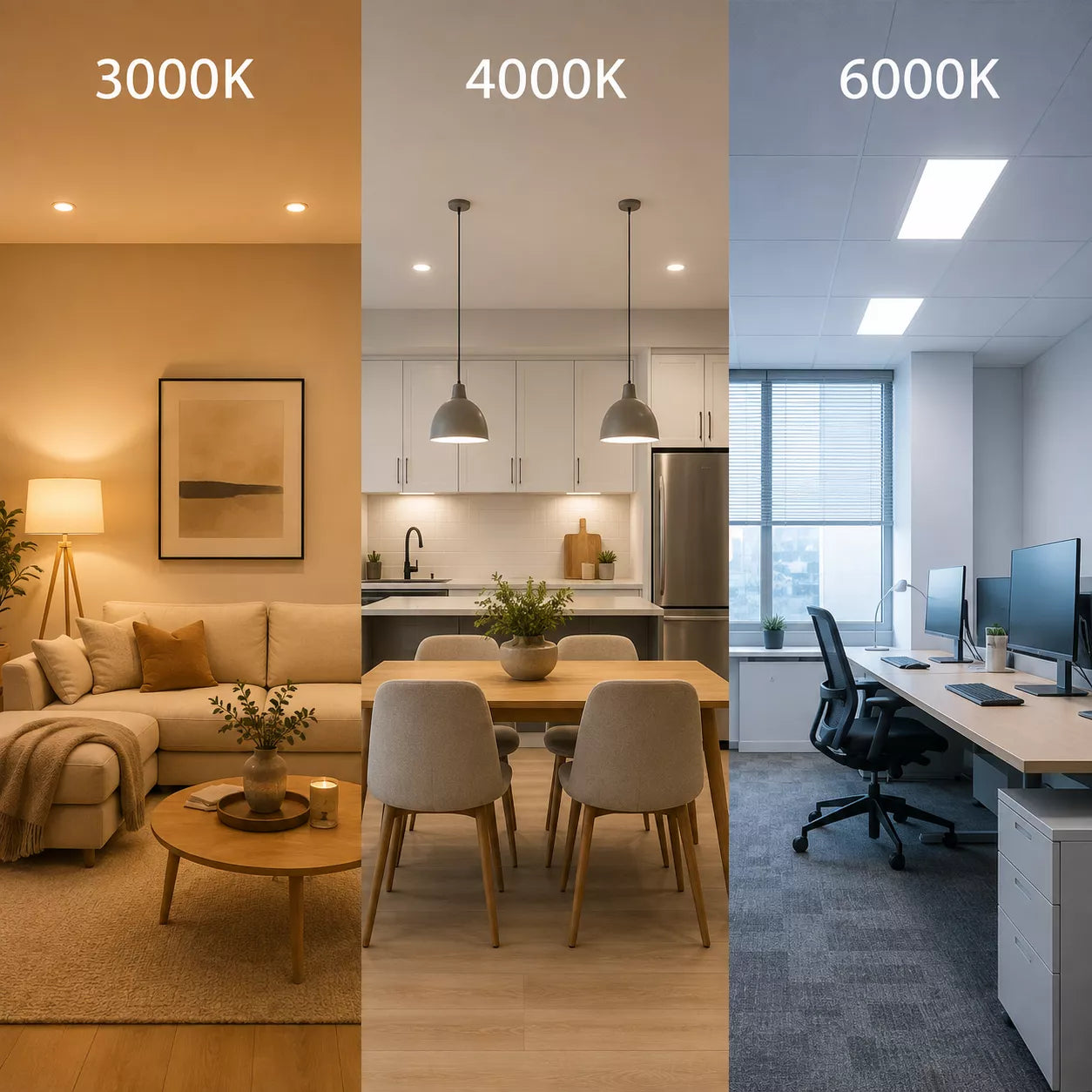 3000K, 4000K ou 6000K : quelle température de couleur choisir ?