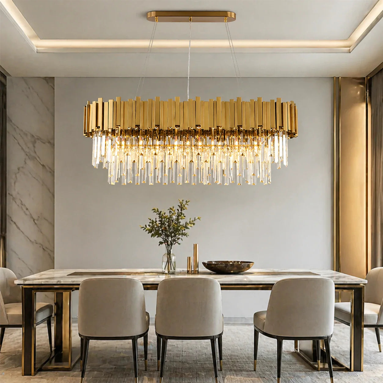 Collection de lustres design modernes et luxueux pour intérieur contemporain au Maroc - Luminexpress