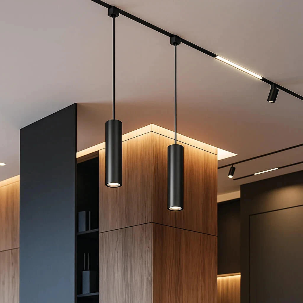 Spot LED encastré moderne en noir, orientable et design minimaliste, idéal pour cuisine, salon ou bureau – Collection Luminexpress Maroc