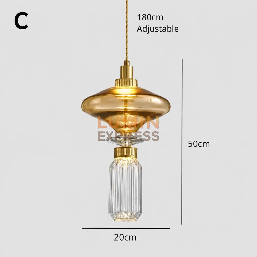 Suspension FUTURA Design Contemporain en verre soufflé