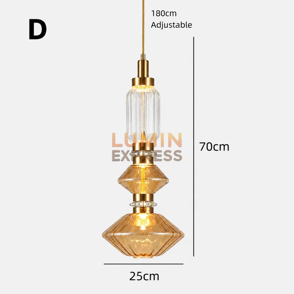 Suspension FUTURA Design Contemporain en verre soufflé
