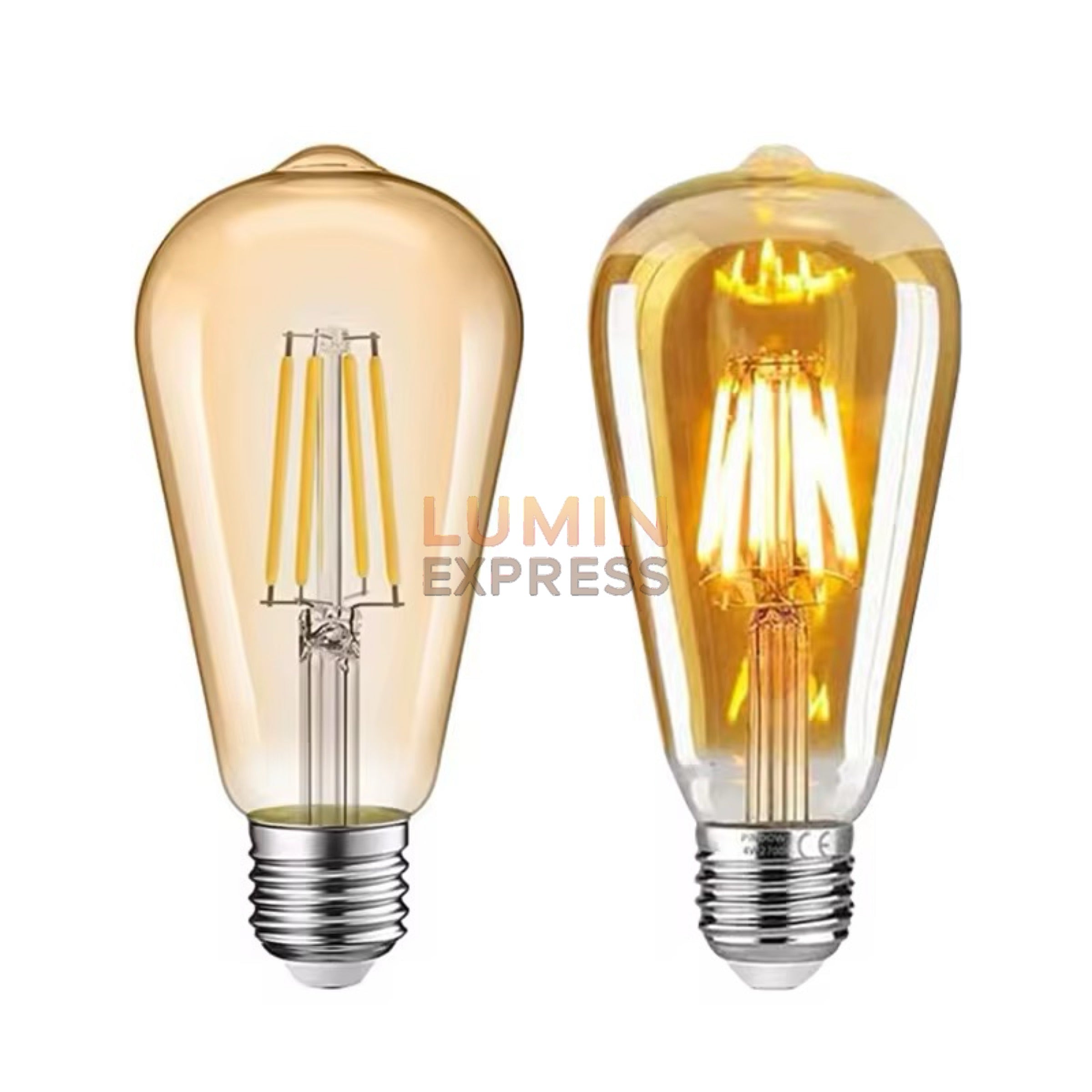 Pack de 6 Ampoules Filament E27 LED 6W ST64 3000K