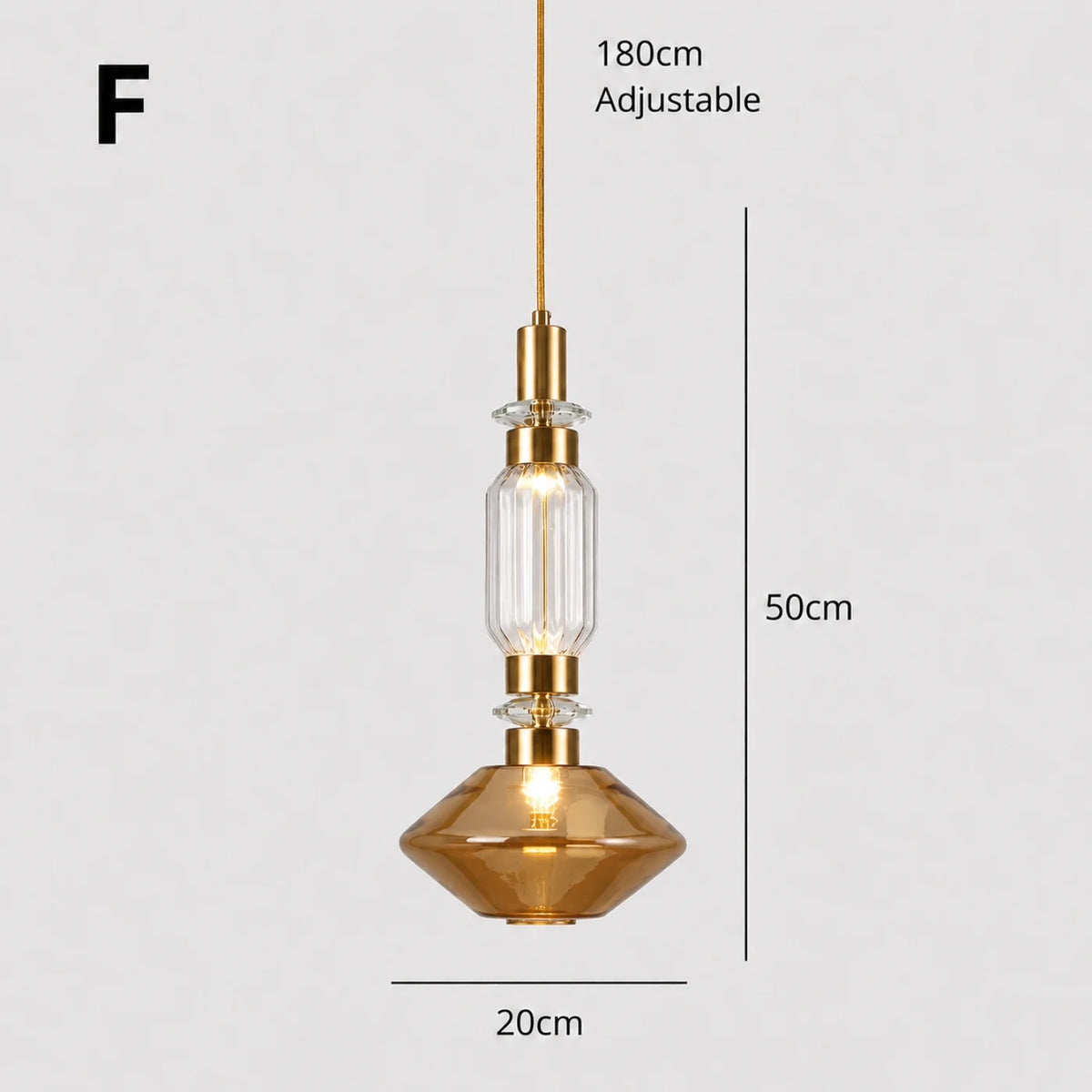 Suspension FUTURA Design Contemporain en verre soufflé
