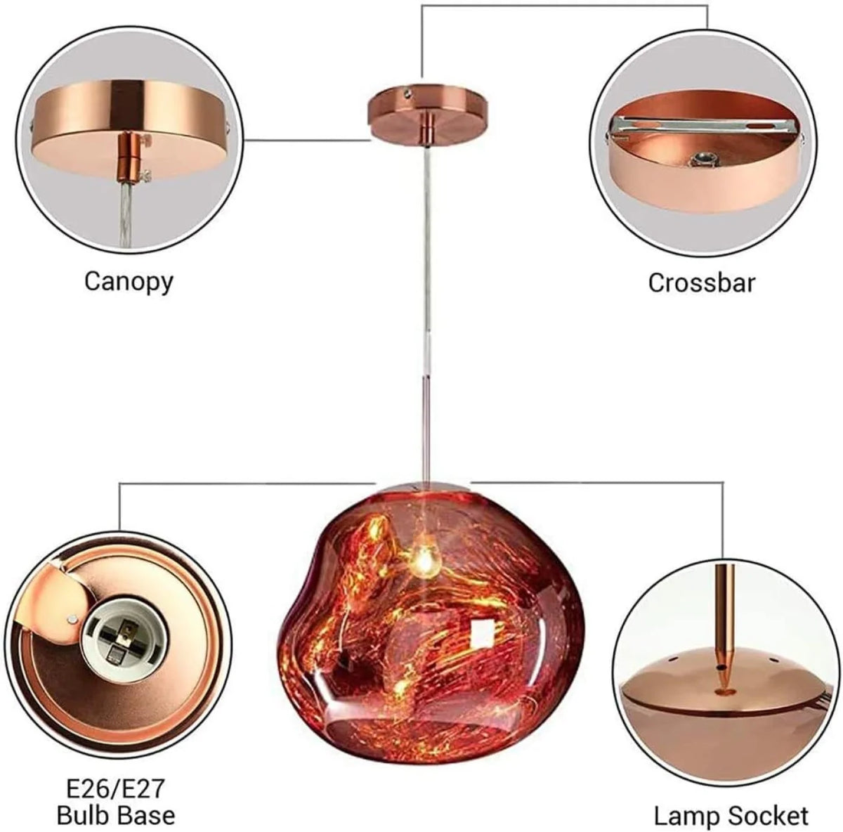 Suspension MELT Rose Gold