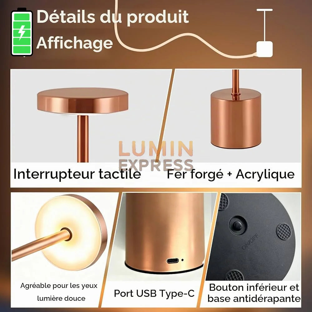Lampe de table OSAKA Rose Gold