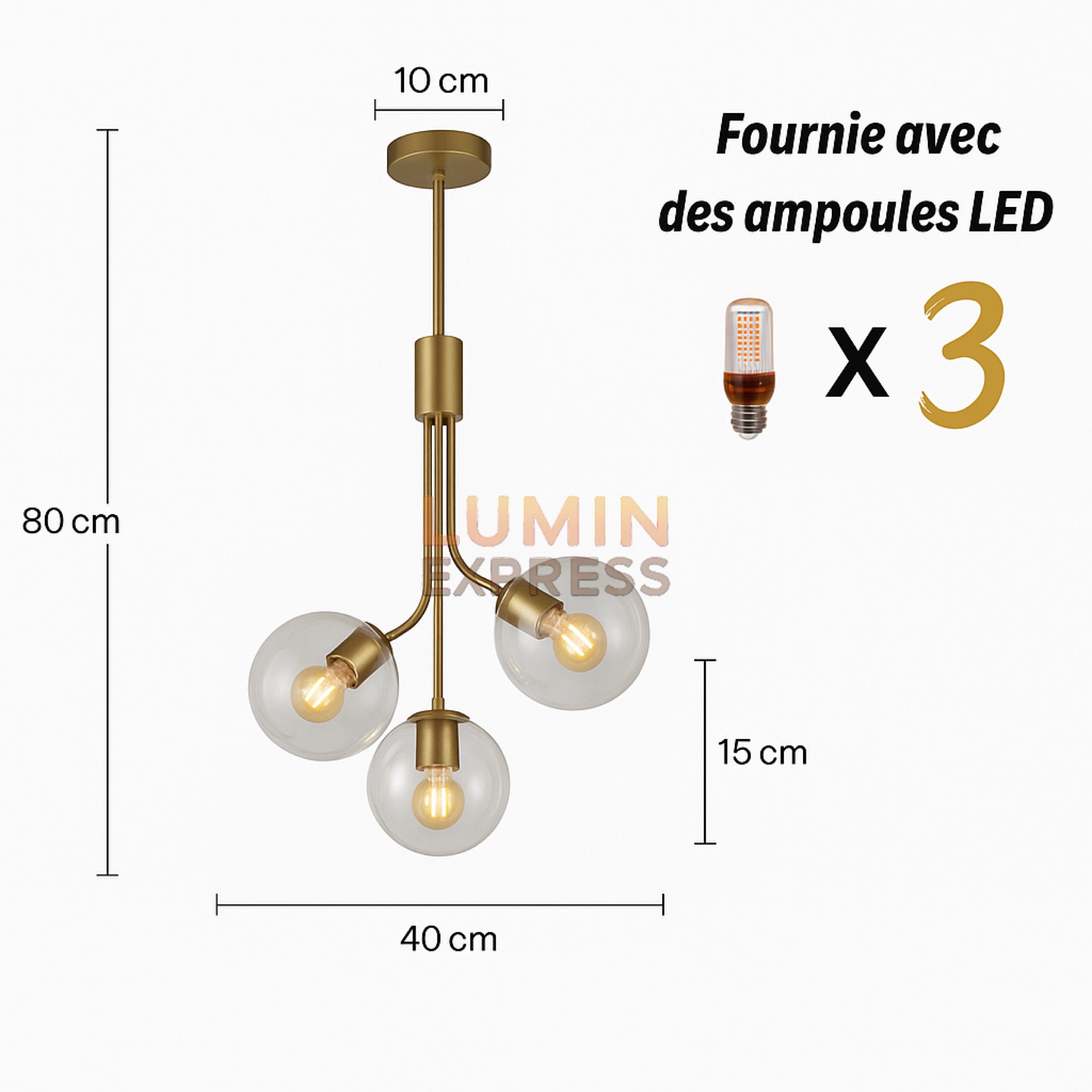 Suspension YOSHI 3 Boules