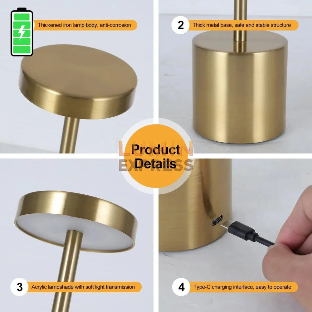 Lampe de table OSAKA Gold
