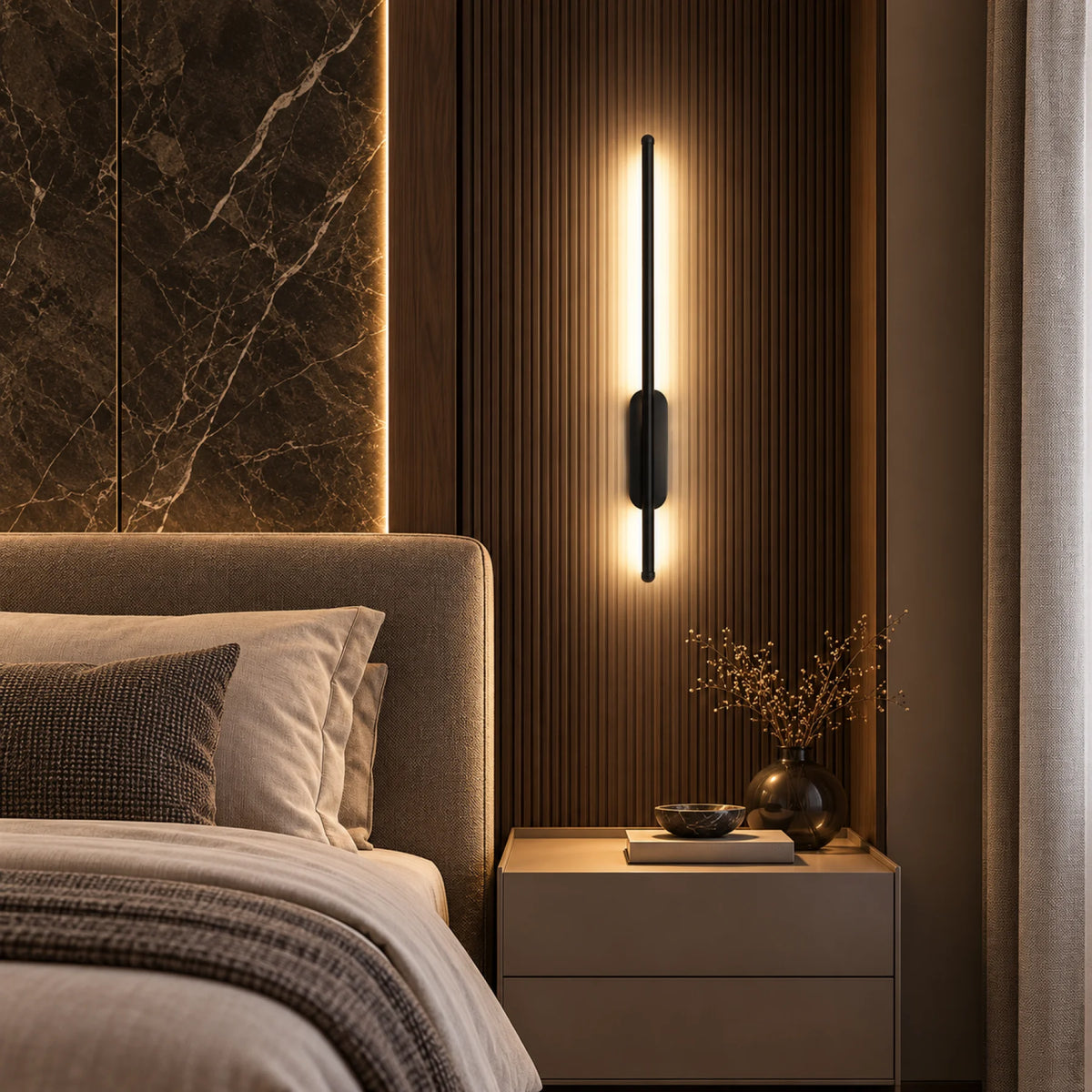 Applique murale sans fil SLIM Black
