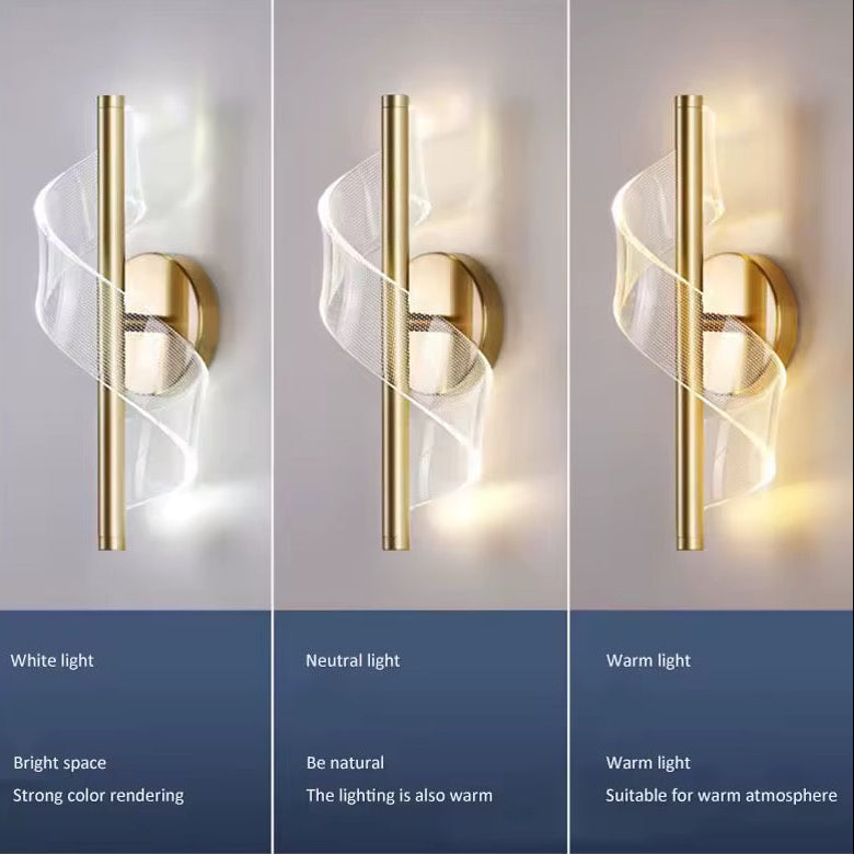 Applique murale TWISTER Gold