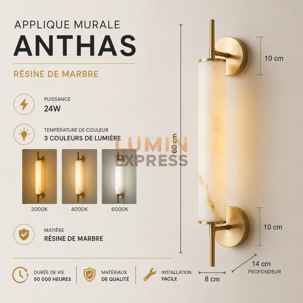 Applique Murale ANTHAS en Résine