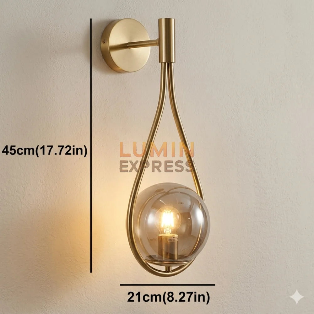 Applique murale PLATA Gold Ambre