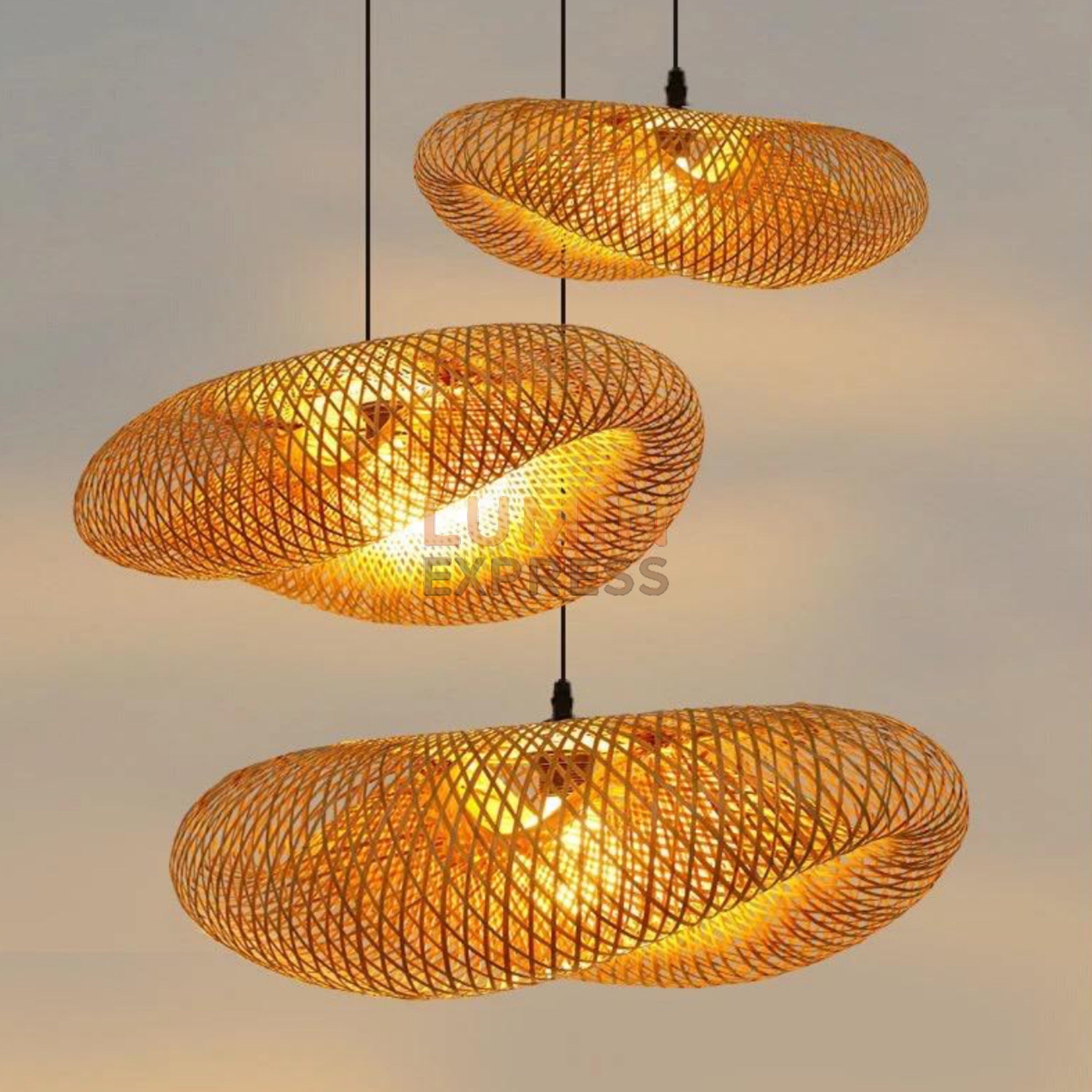 Suspension TENZO en Bambou