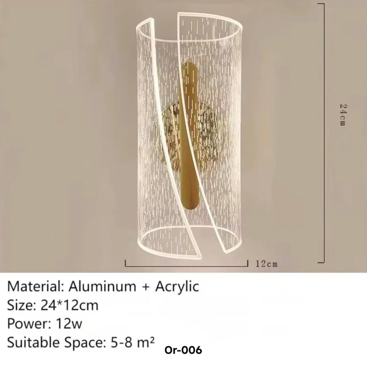 Applique murale ORIVA M1 Gold