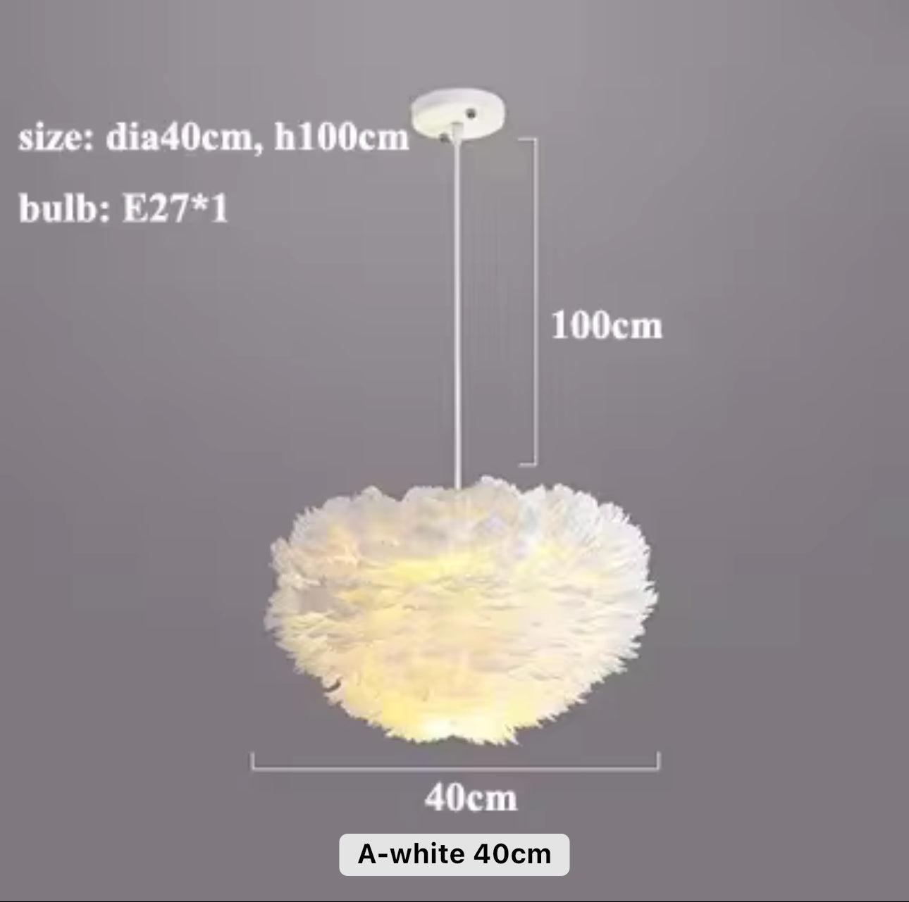 Suspension ARCADIA White