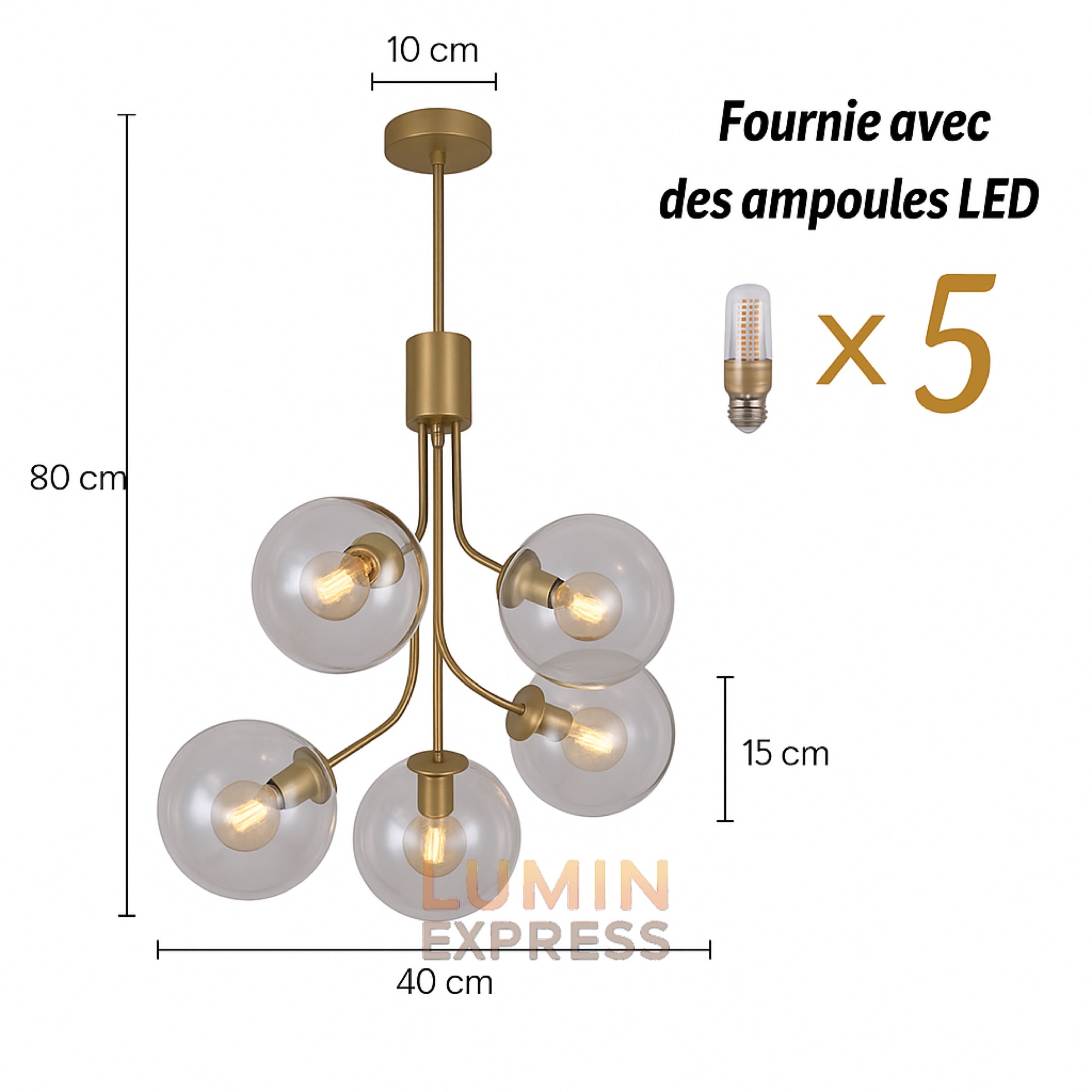 Suspension YOSHI 5 Boules