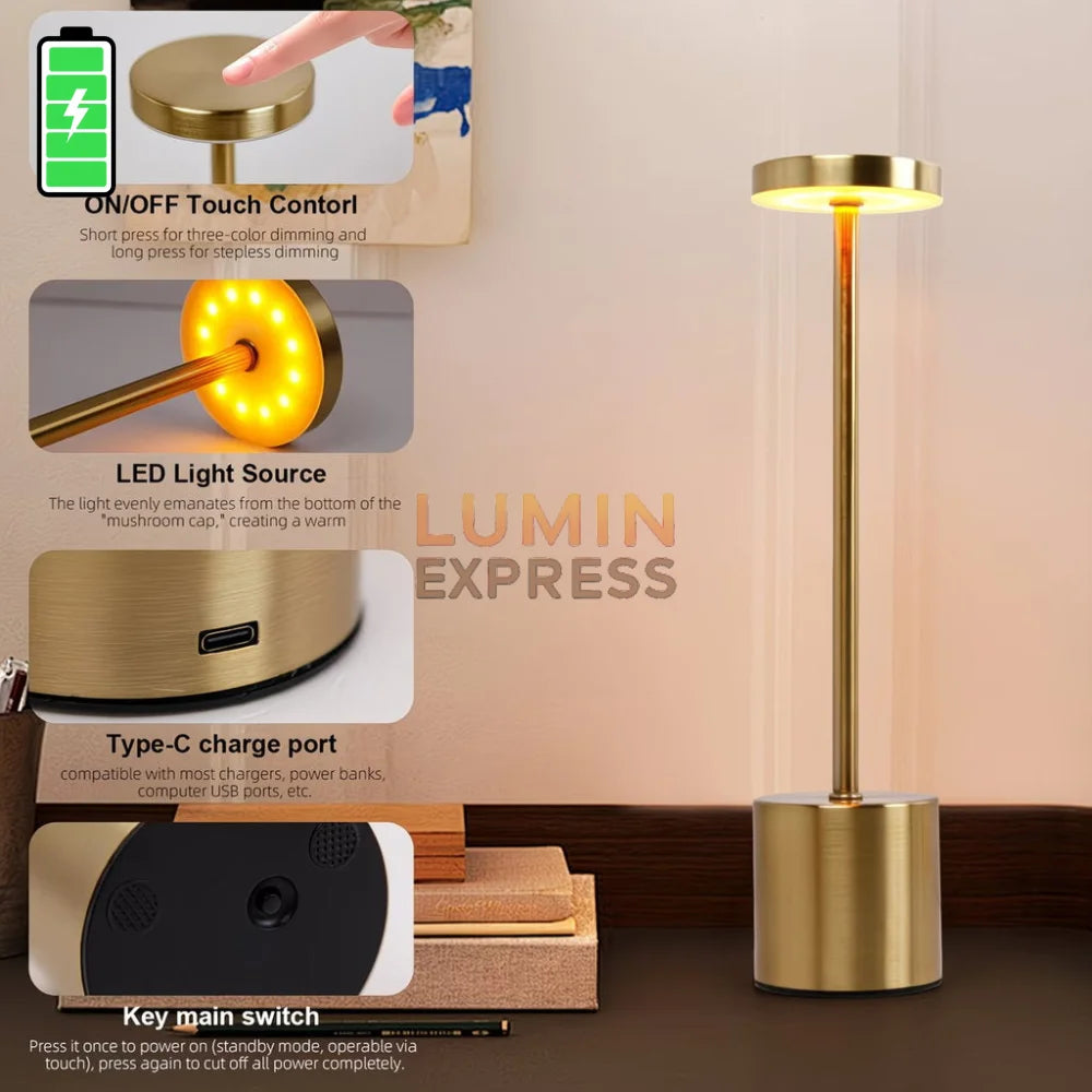 Lampe de table OSAKA Gold