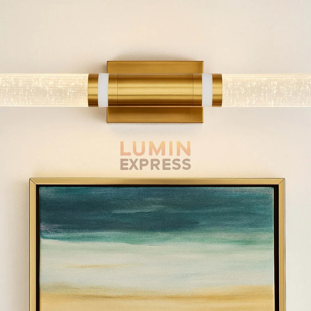 Applique murale CALYPSO Gold en laiton doré, applique tableau ou miroir Maroc