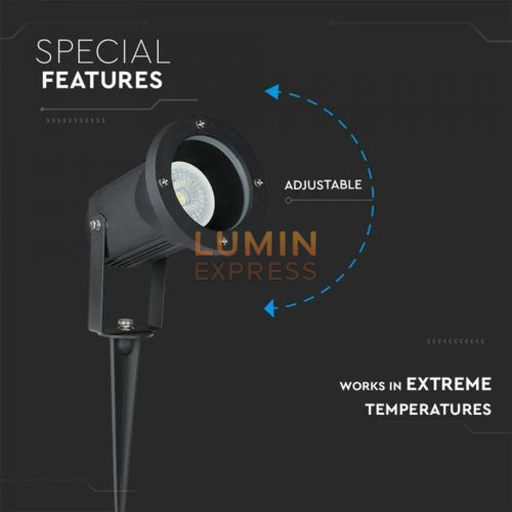 Spot LED Extérieur avec Piquet GU10 IP65 Noir