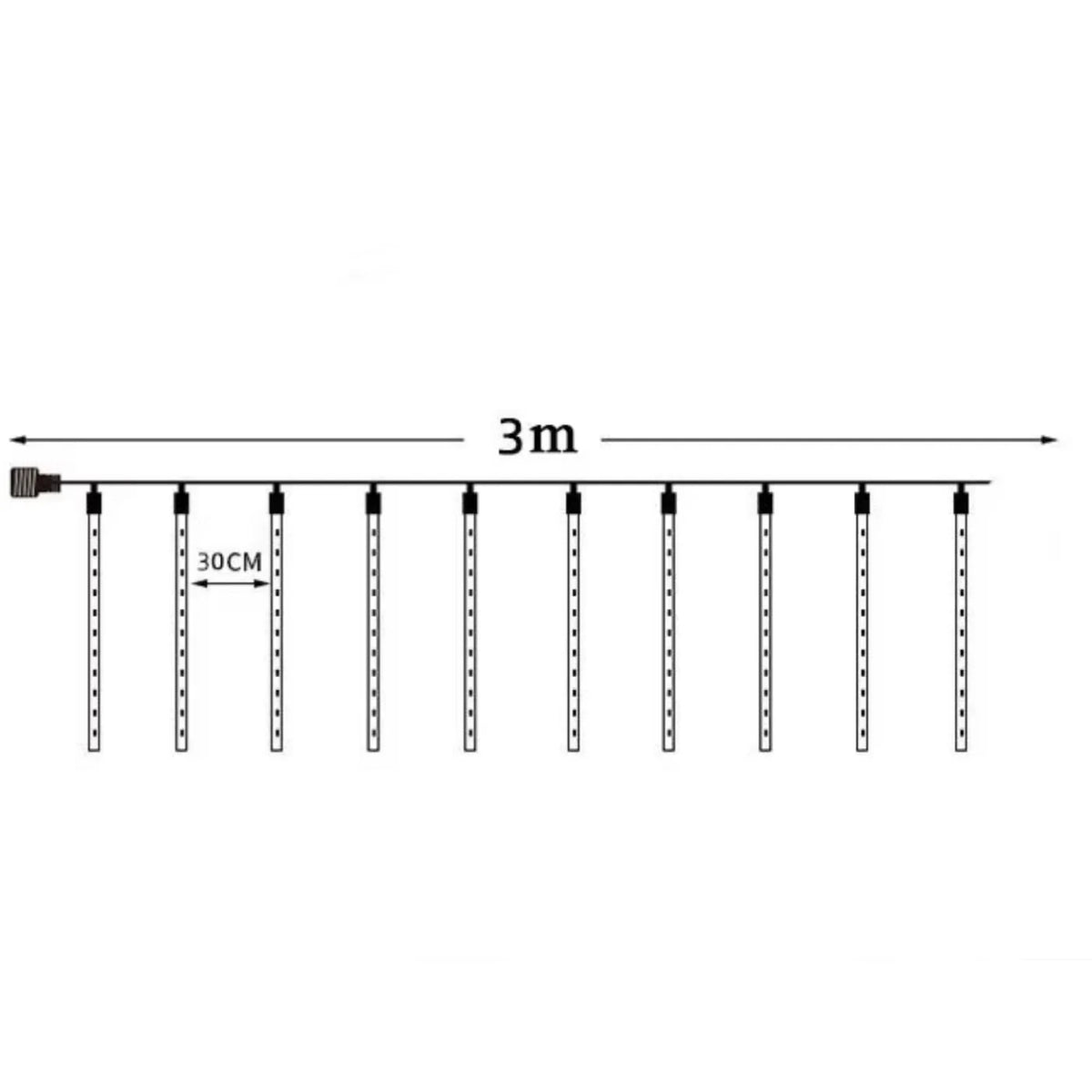 Guirlande lumineuse météores LED 300/80 cm 10 tubes
