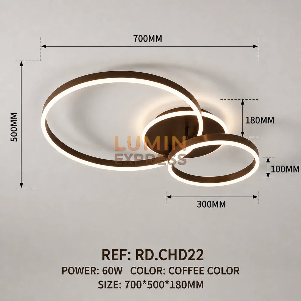 Plafonnier MONOLYTH XL Marron Coffee