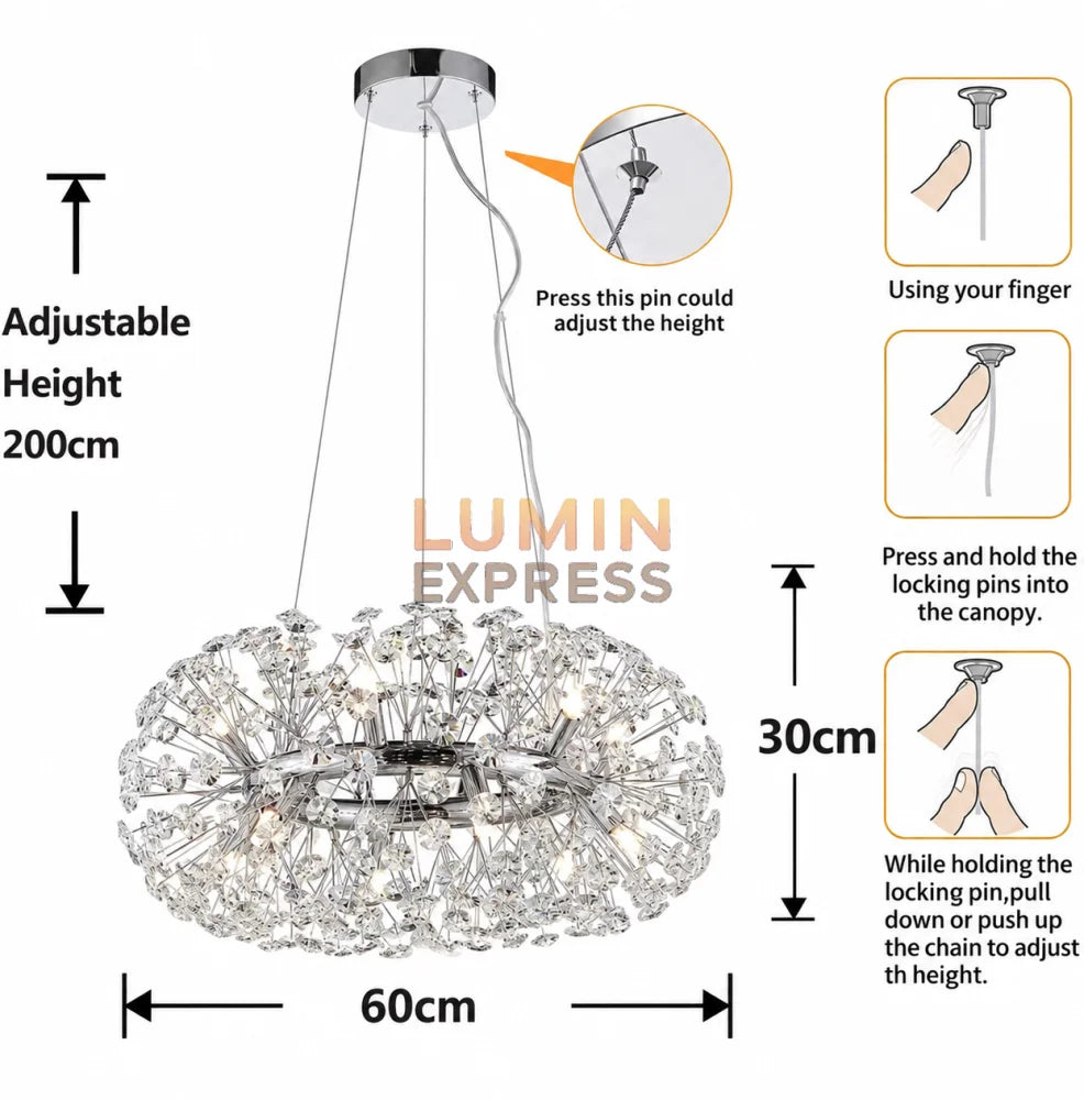 Lustre CLASSICO Silver 60cm