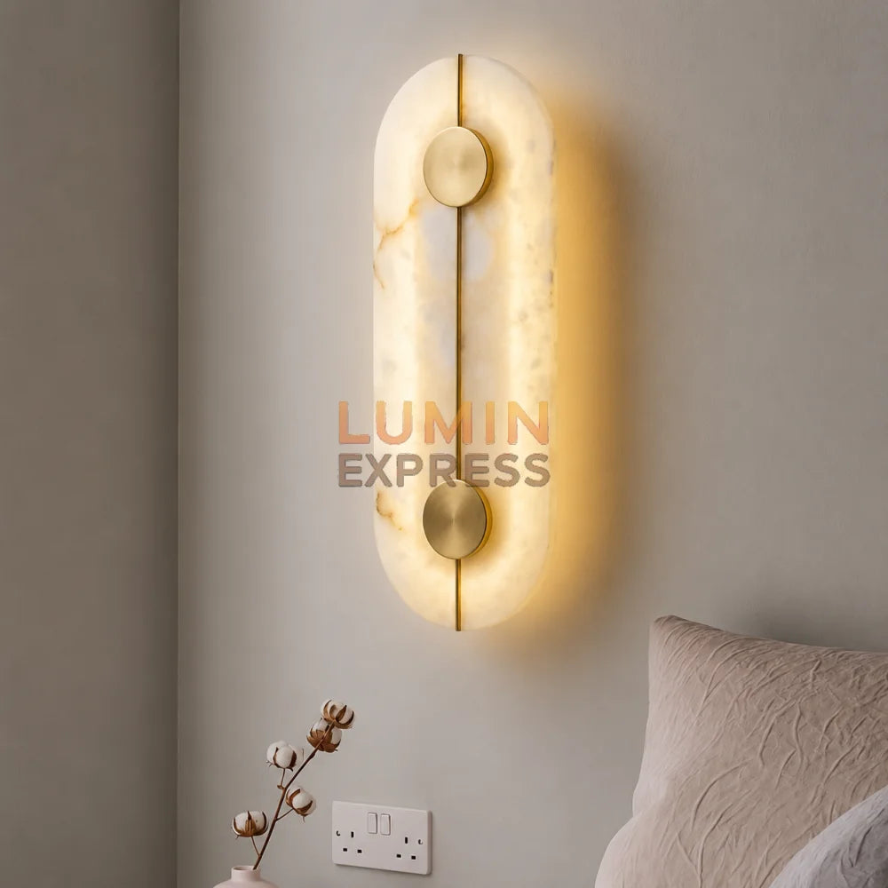Applique murale IVERNE en résine de marbre