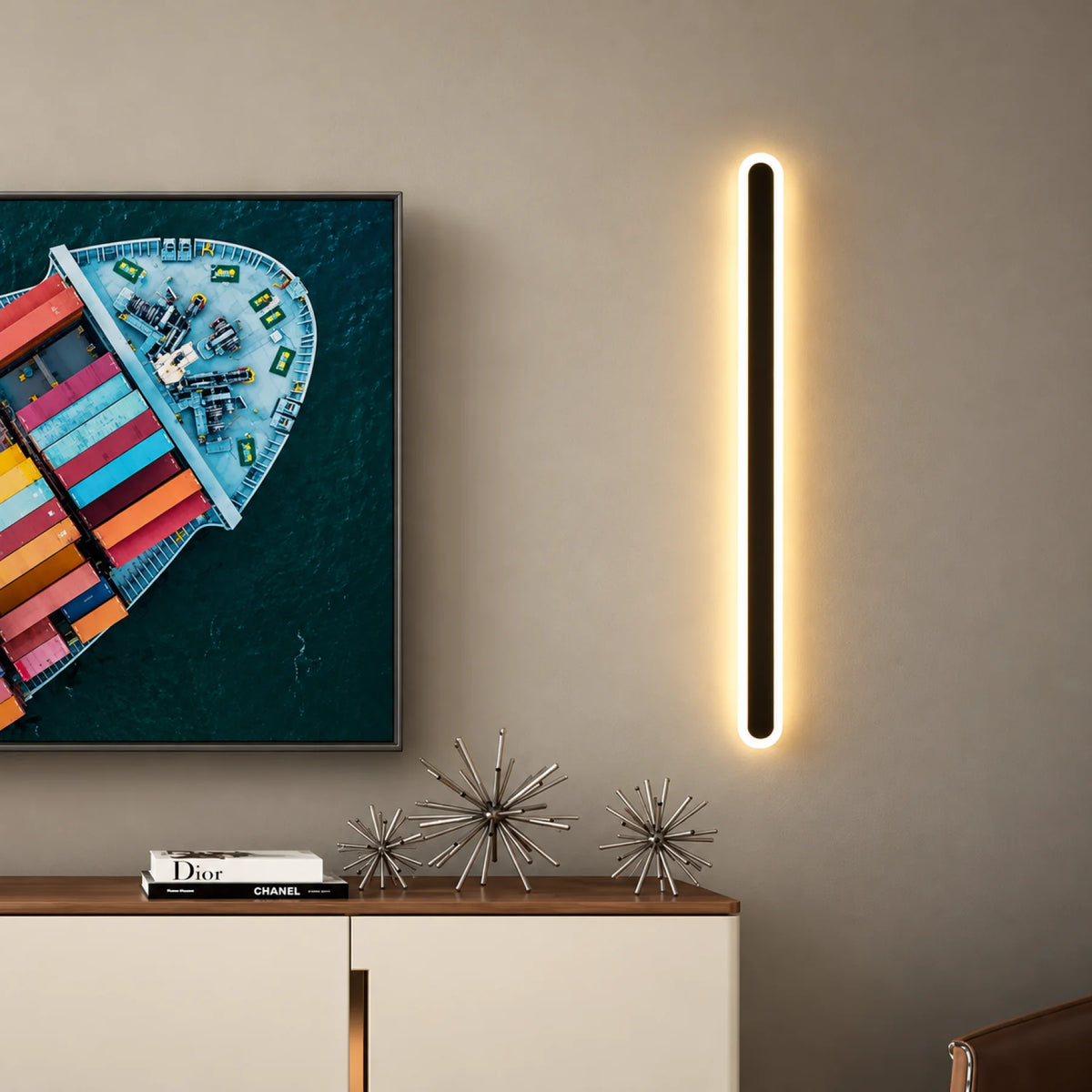 Applique murale VERTIKA Black 60cm