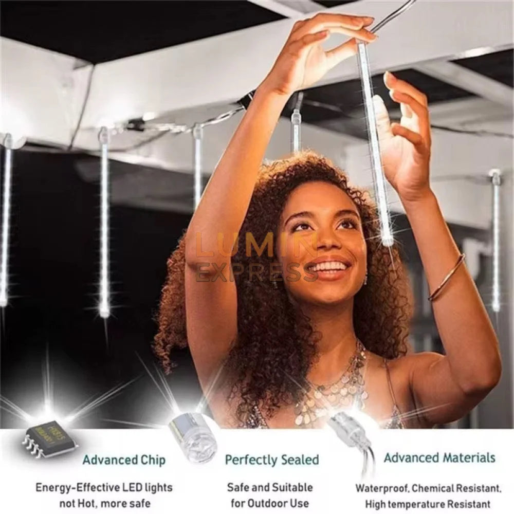 Guirlande lumineuse météores LED 300/80 cm 10 tubes
