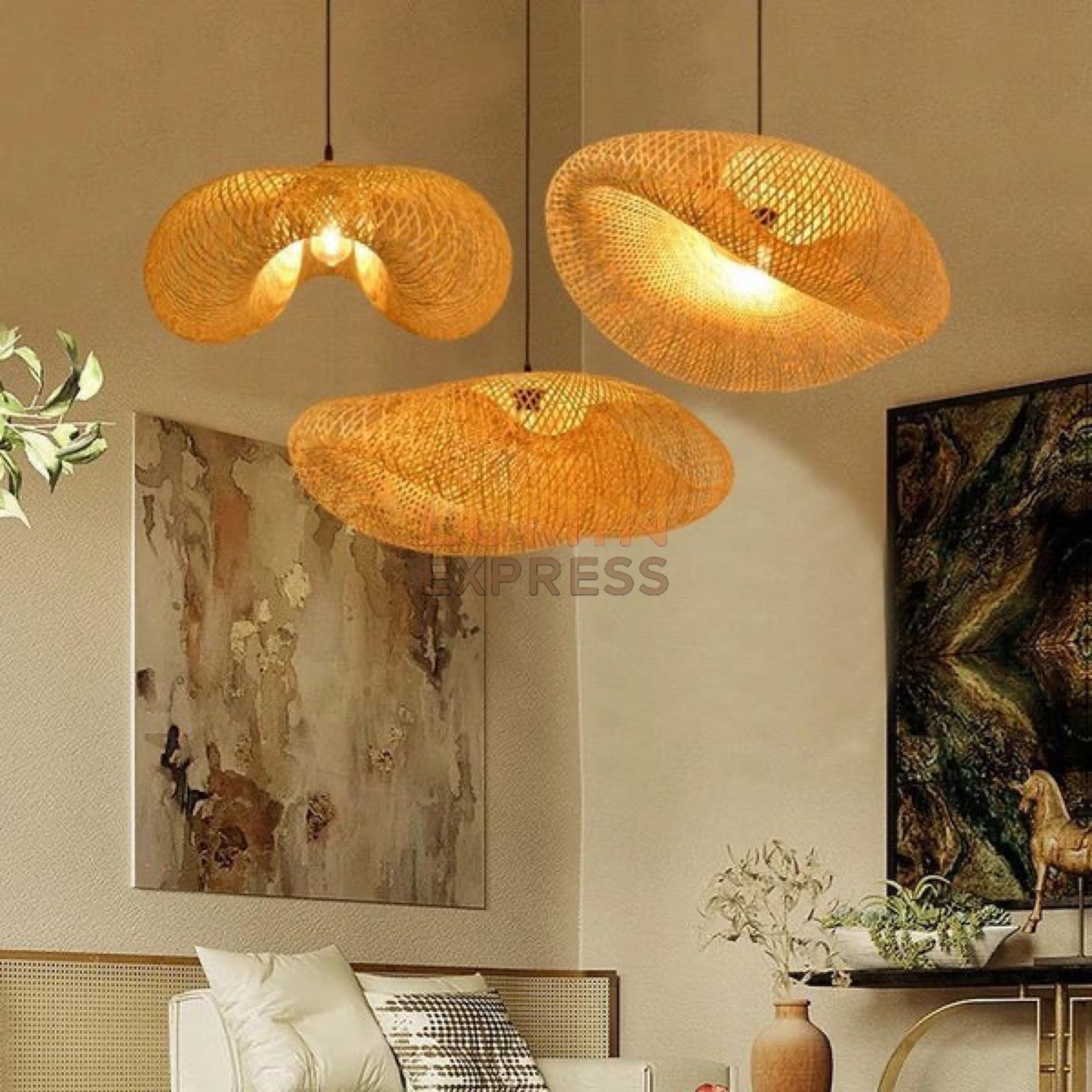 Suspension TENZO en Bambou