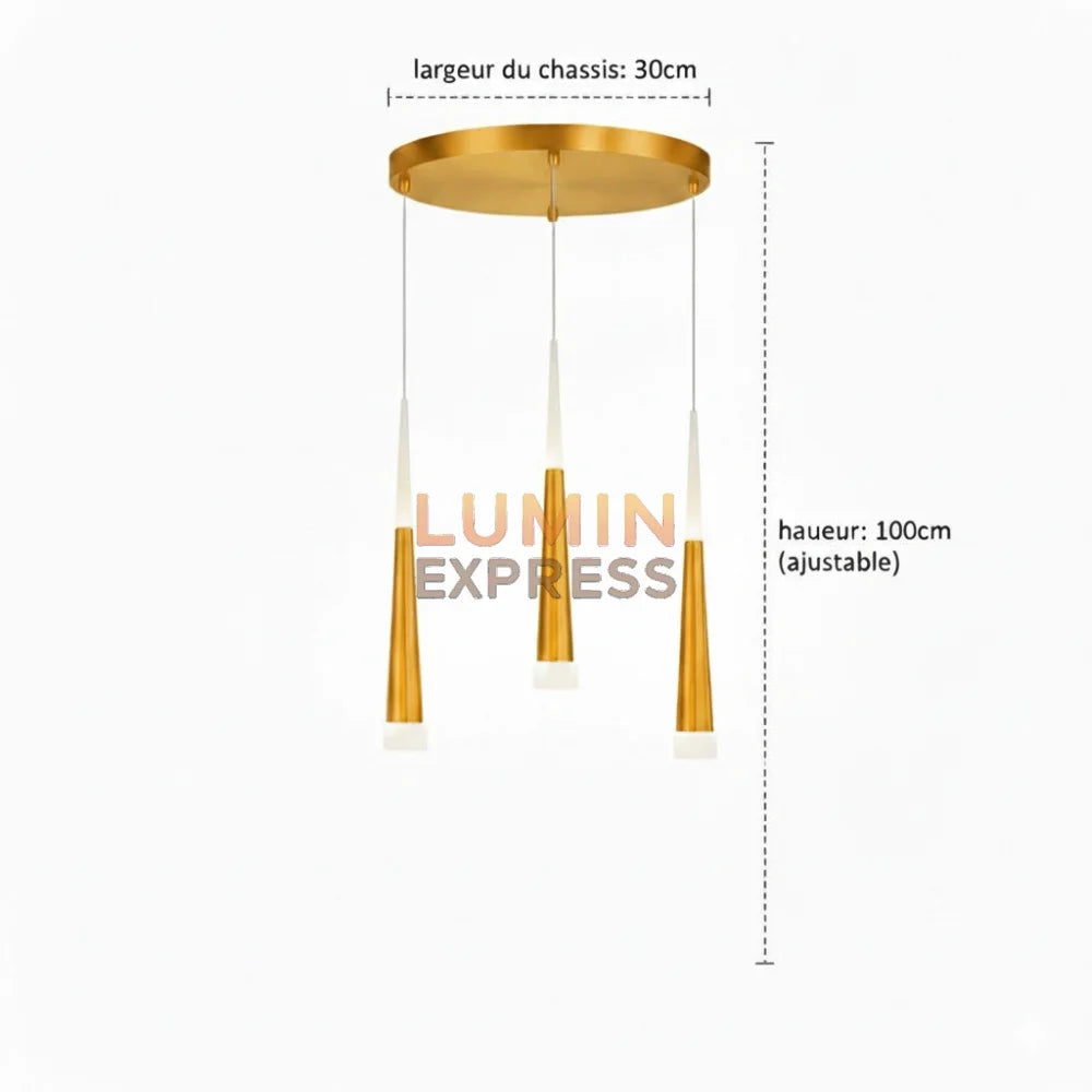 Suspension PYRAMIS Triple Gold