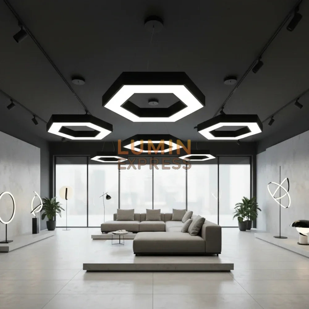 Suspension LUMI HEXAGONE Black