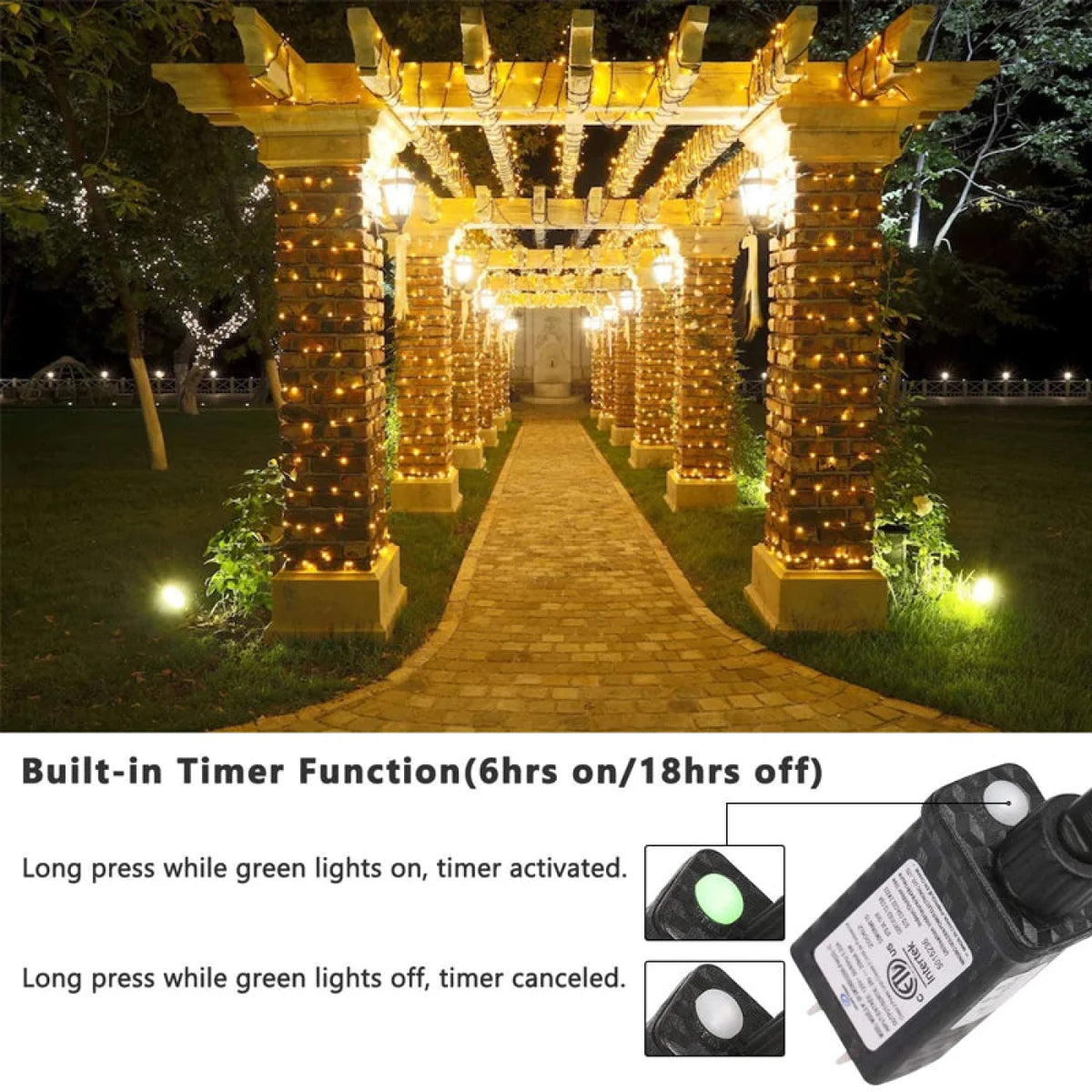 Guirlande 50M LED Jaune étanche