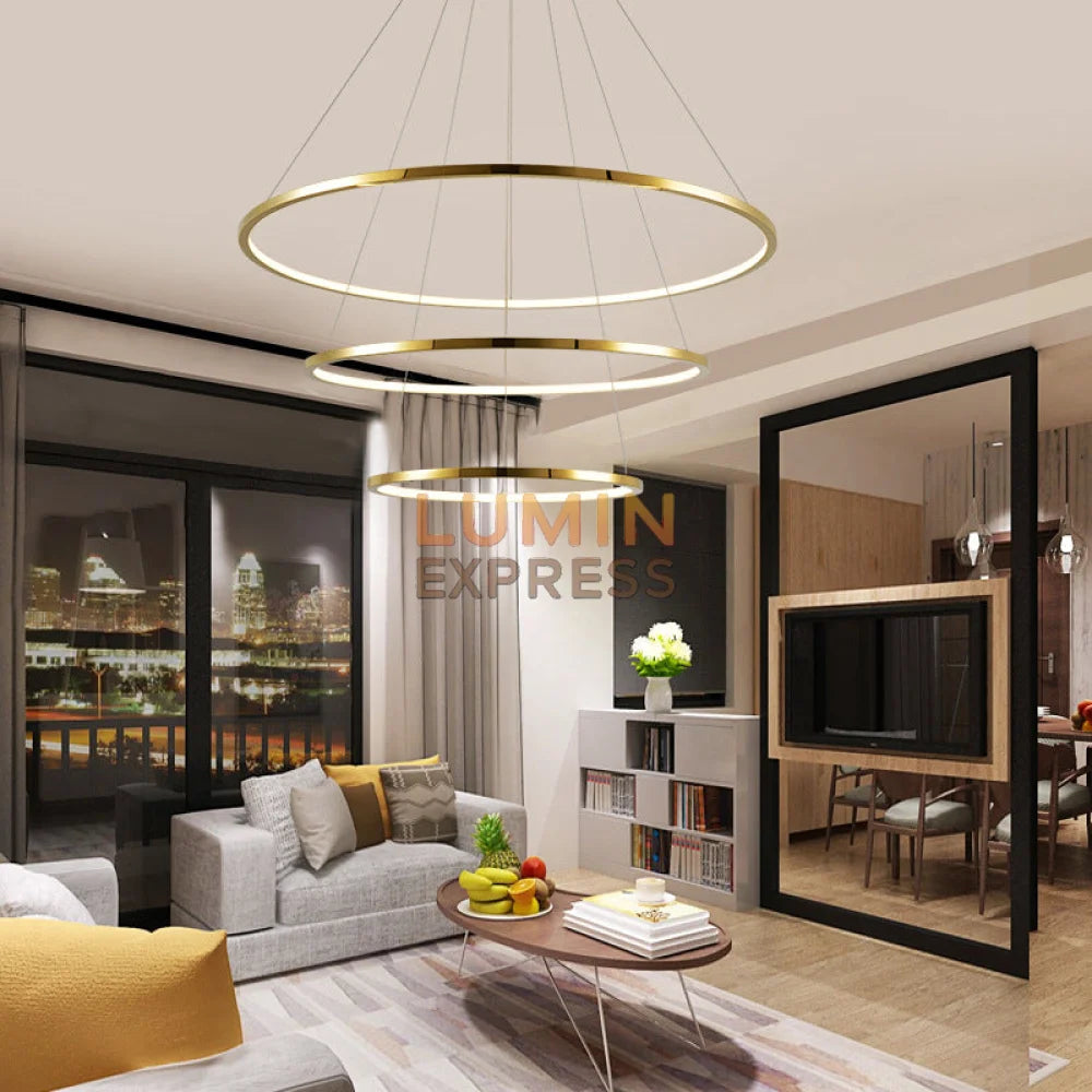 Suspension LISBON Gold 80cm