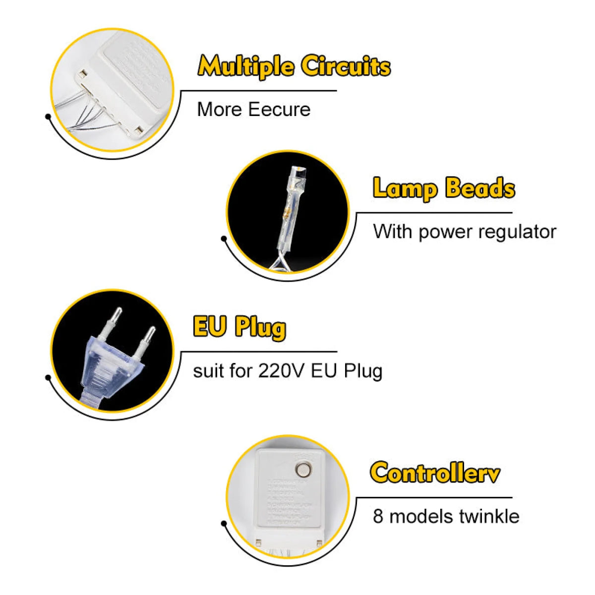 Guirlande 10M LED RGB étanche