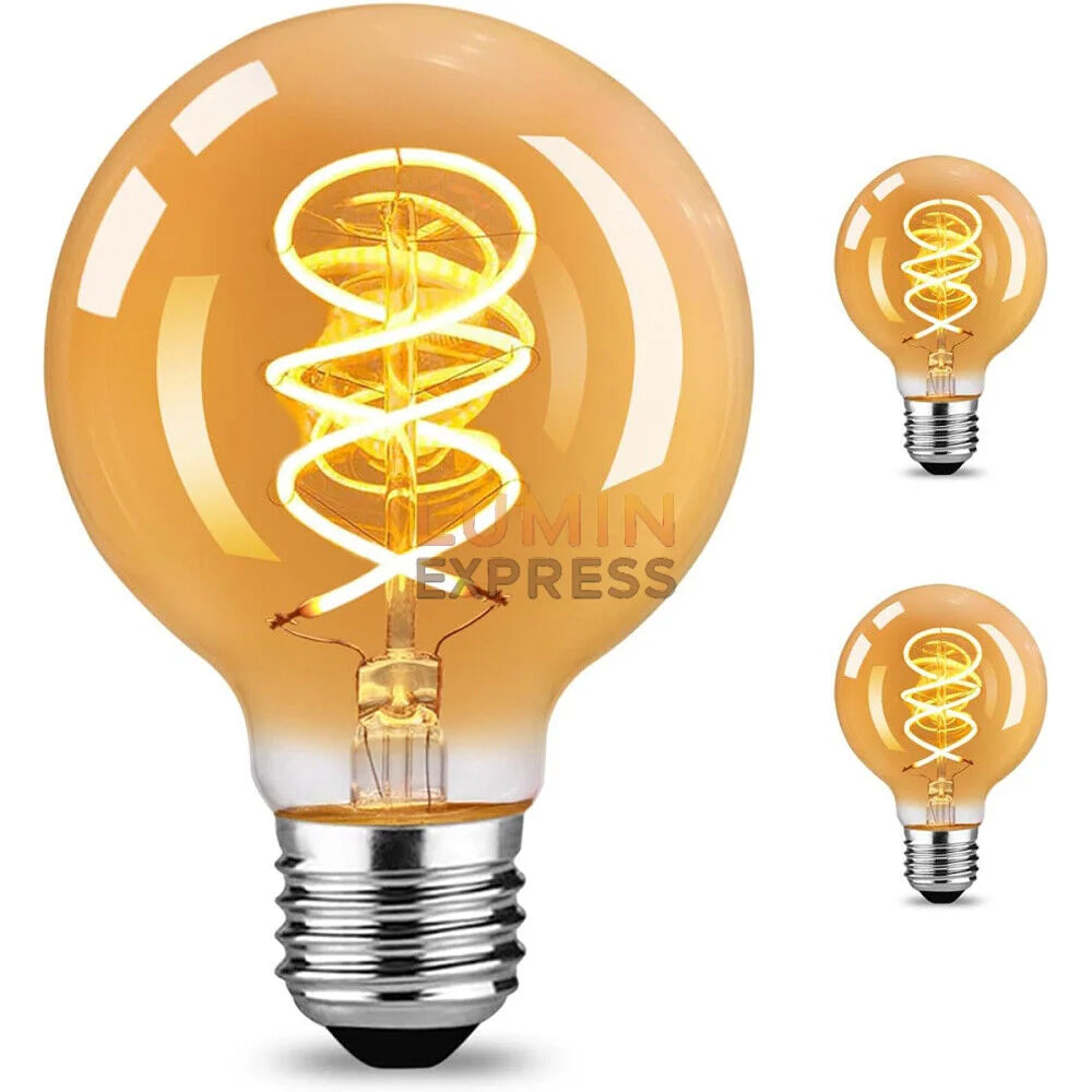 Ampoule G80 E27 6W 3000K Ambre