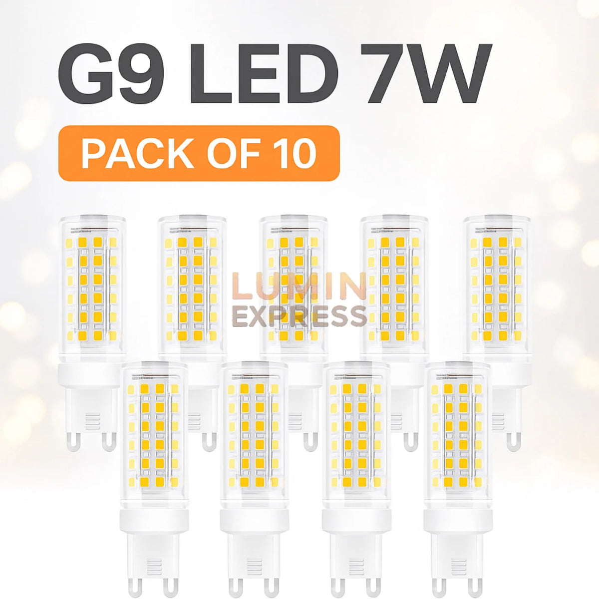 Pack de 10 Ampoules LED G9 7W 3 Couleurs