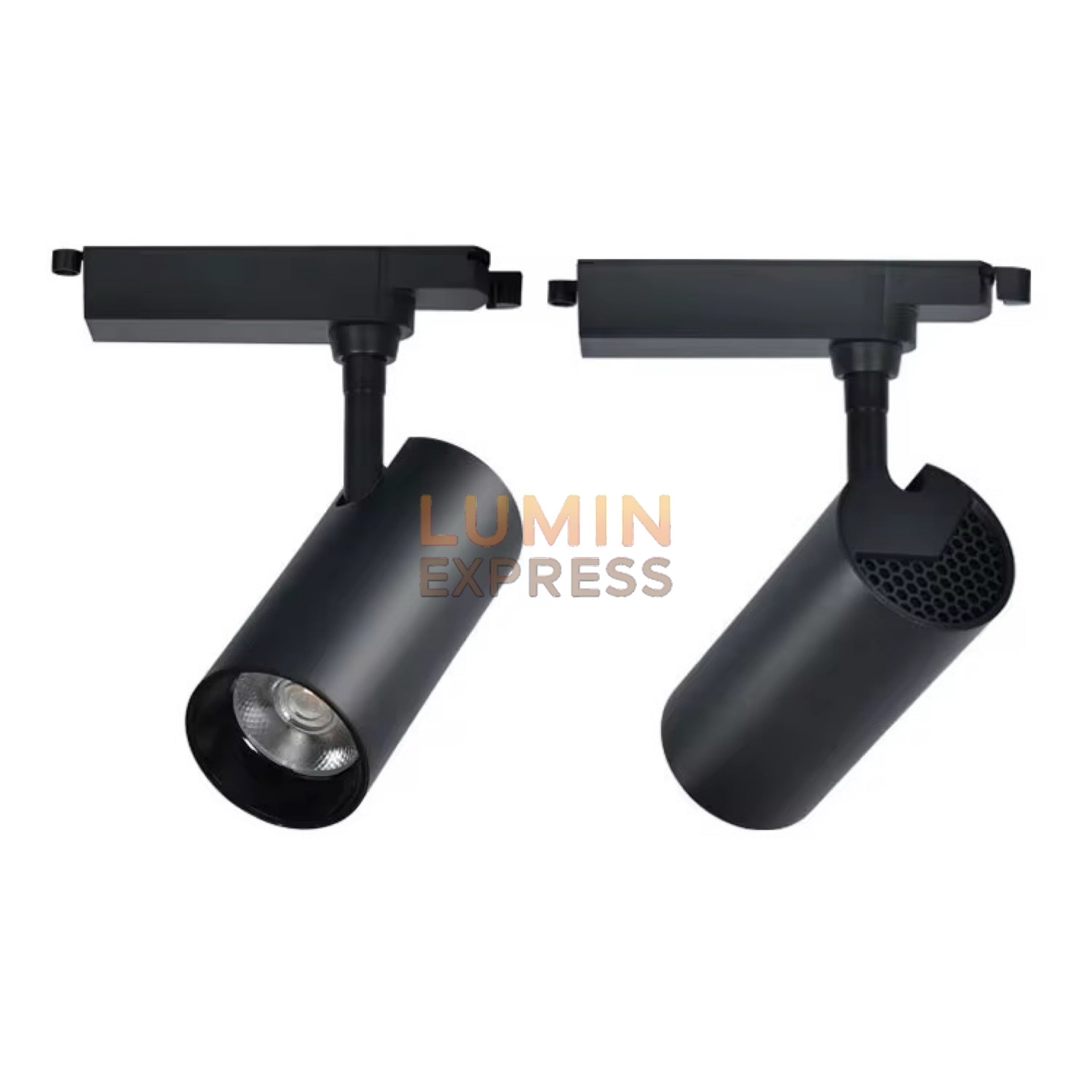 Projecteur 30W Noir pour rail monophasé