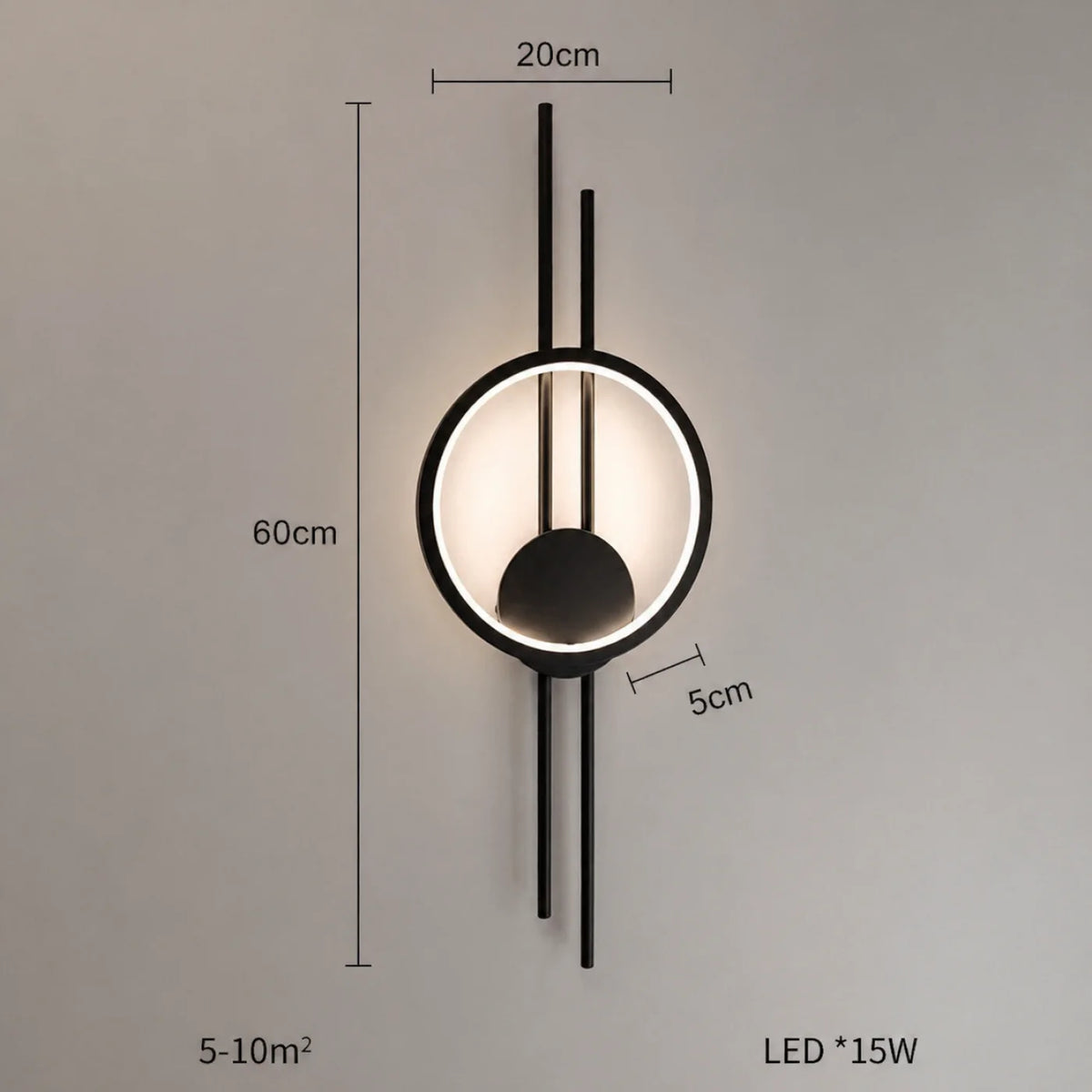 Applique murale STEFANO Black