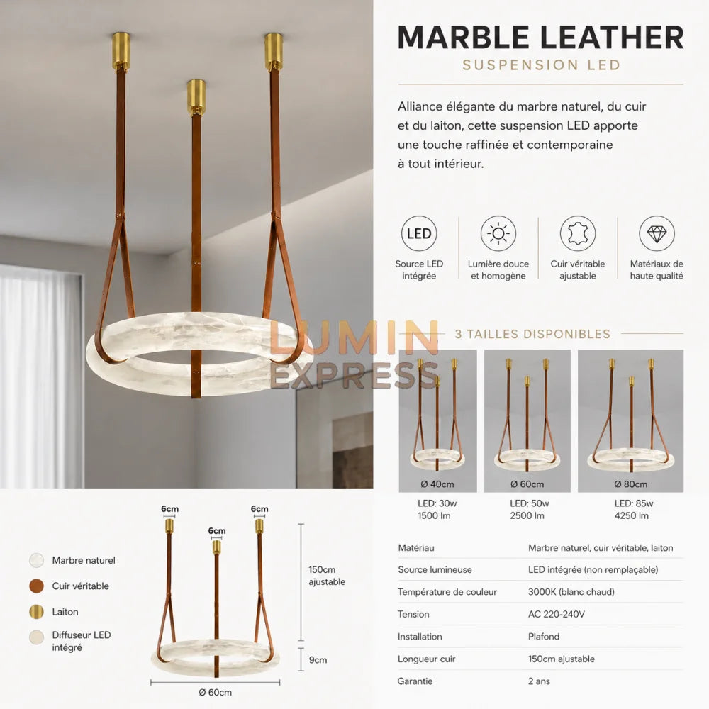 Lustre ARENA en marbre