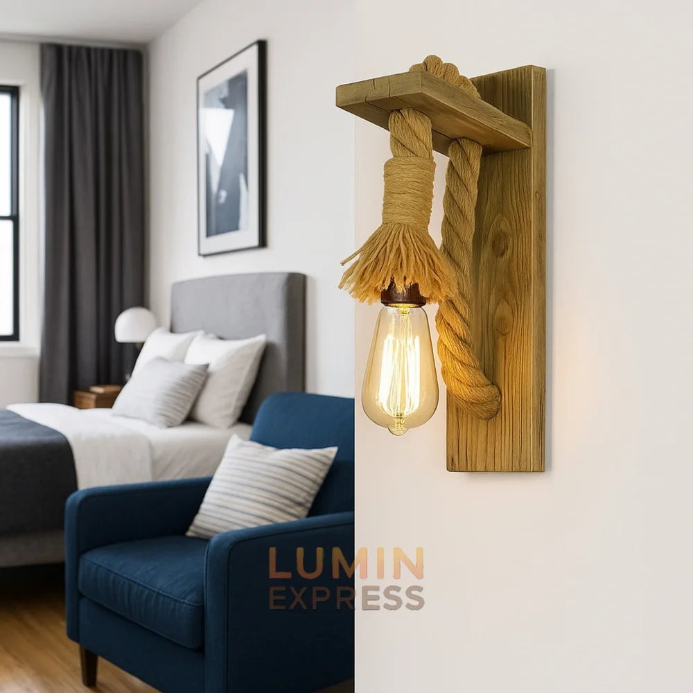 Applique murale corde