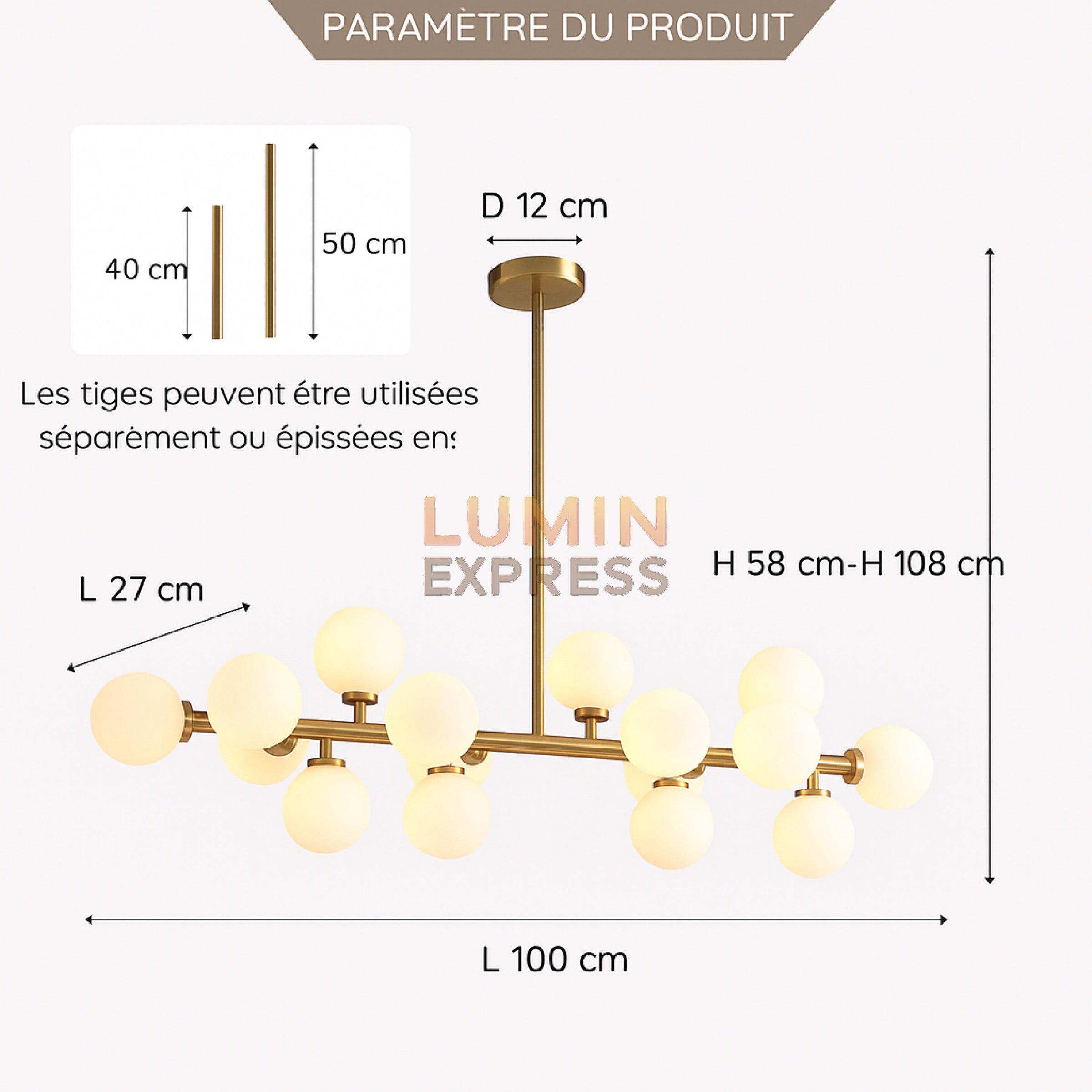 Suspension MARISOL 16 Boules