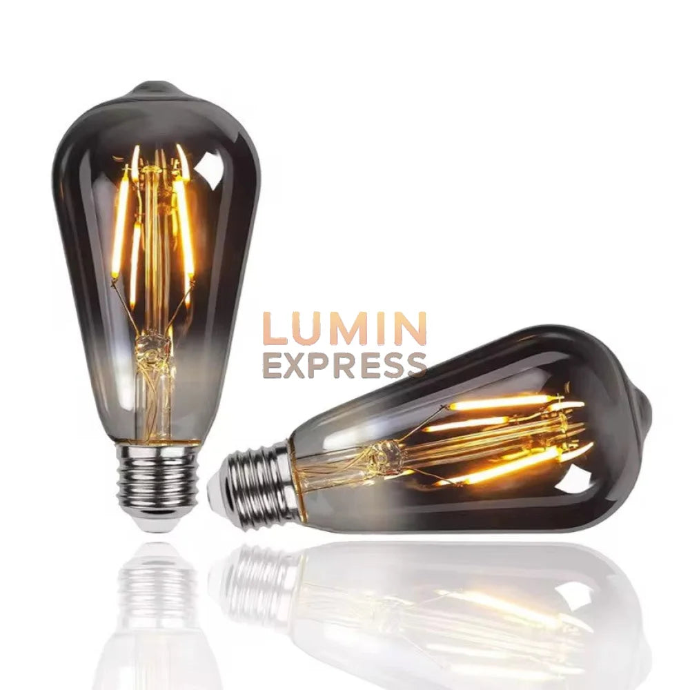 Pack de 6 Ampoules E27 LED ST64 Smokey 8W 2700K