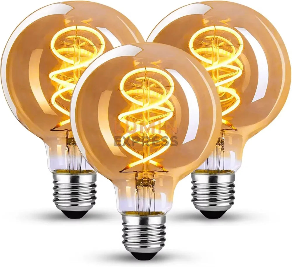 Ampoule G80 E27 6W 3000K Ambre