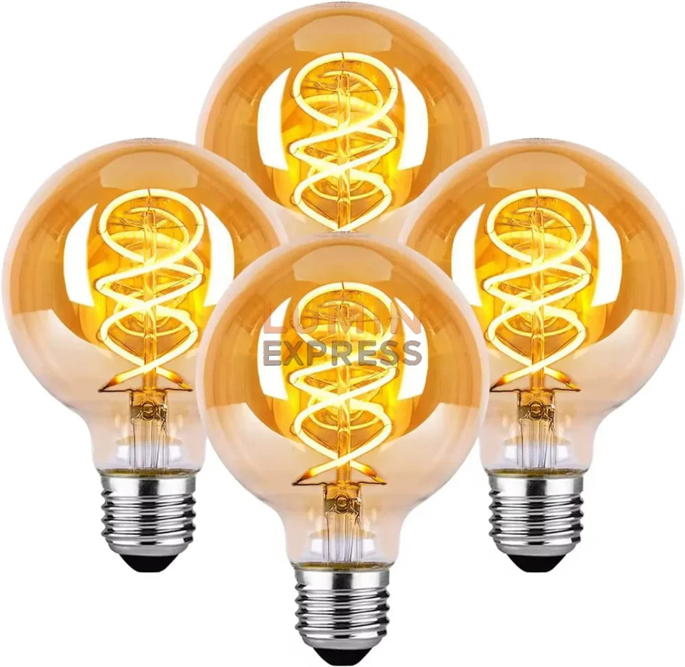 Ampoule G80 E27 6W 3000K Ambre