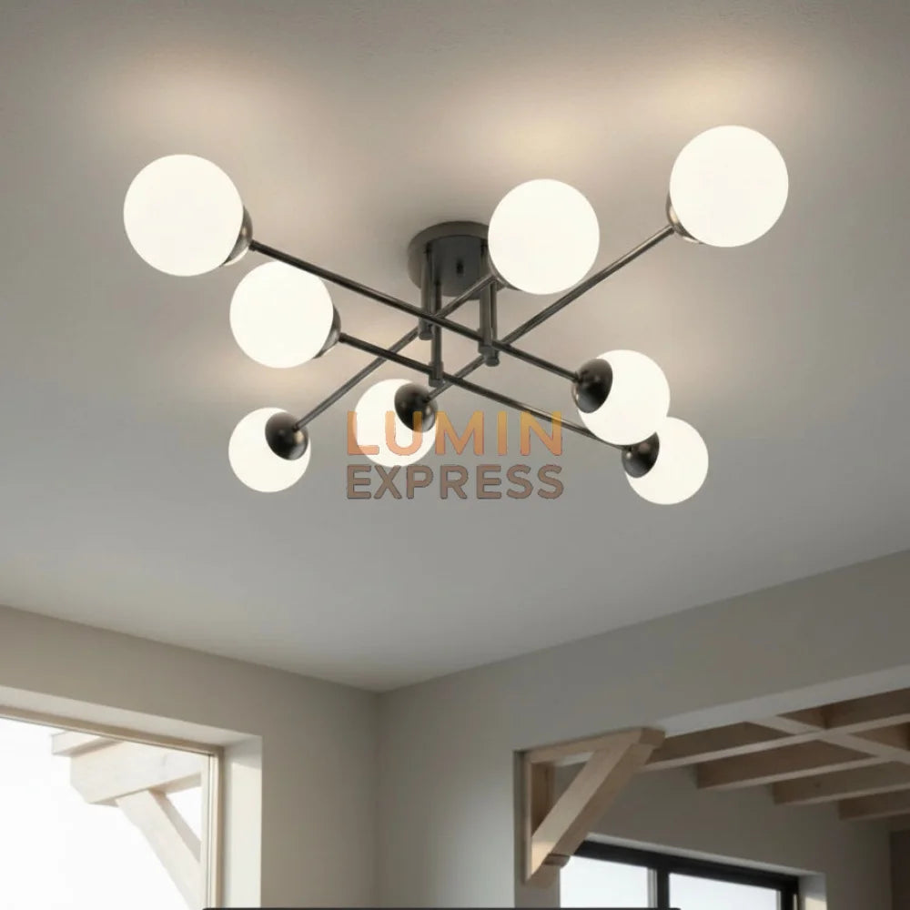 Plafonnier LAYALI Black 8 Branches