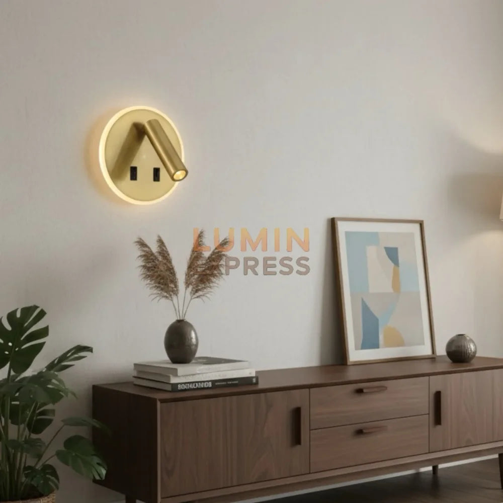 Applique murale liseuse HALO Gold