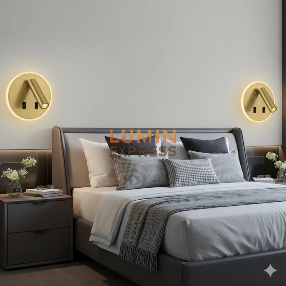 Applique murale liseuse HALO Gold