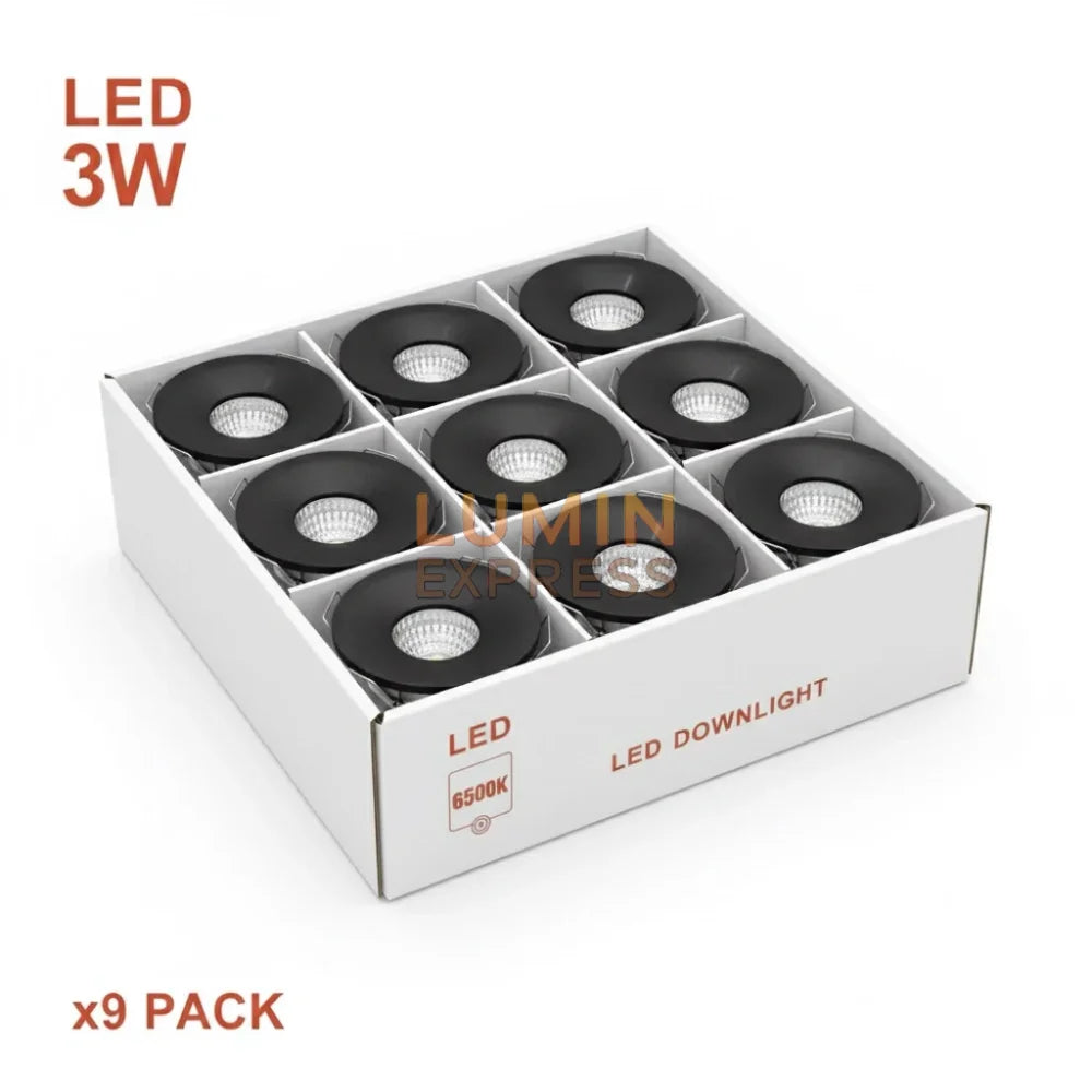 Mini Spot LED Noir Encastrable pour niche