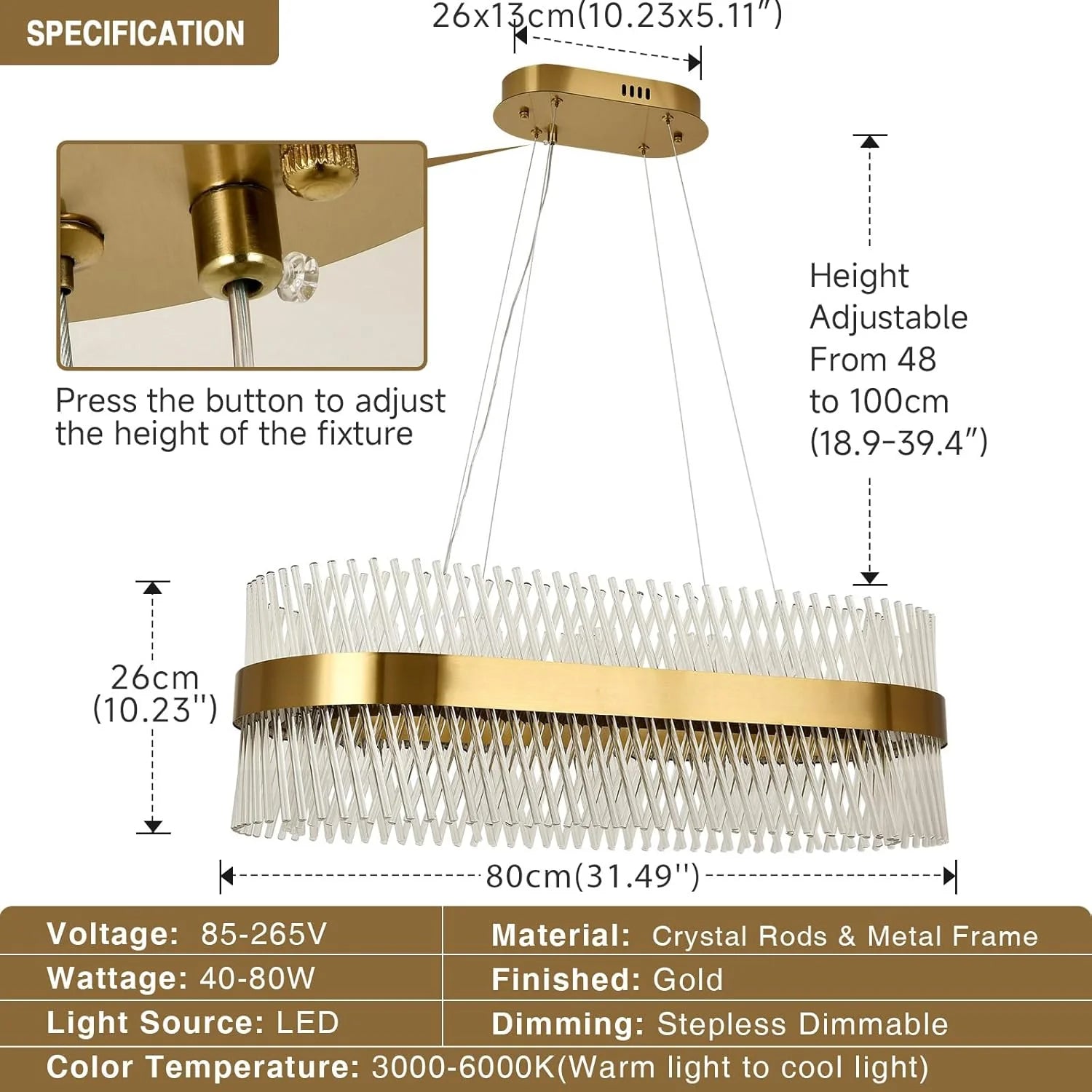Suspension EMPIRE Ovale