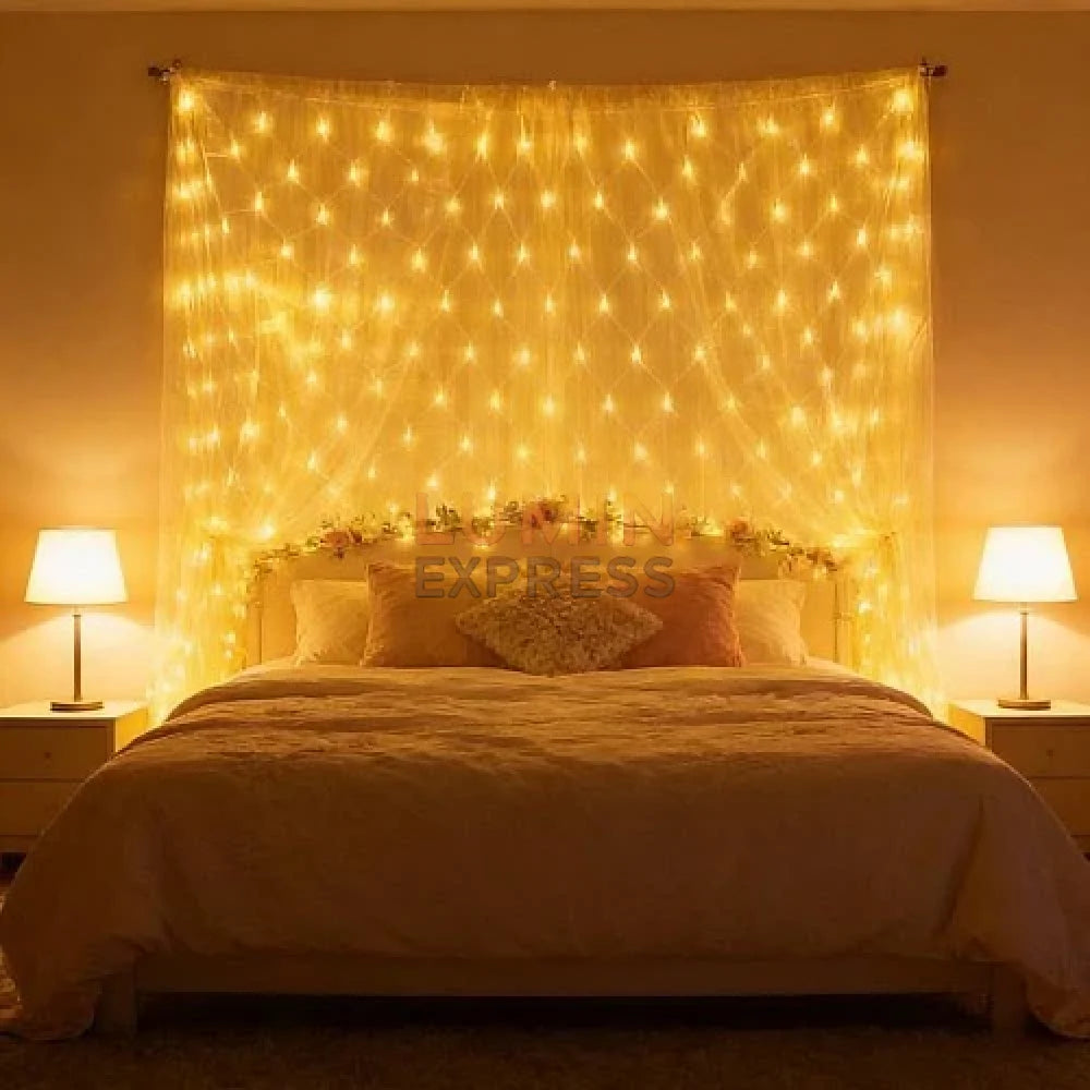 Guirlande Filet lumineux LED 3Mx3M Jaune
